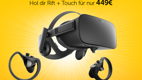 Oculus Rift VR-Headset & Touch Motion-Controller mit 6 Gratis-Games zum Sommer-Sonderpreis!