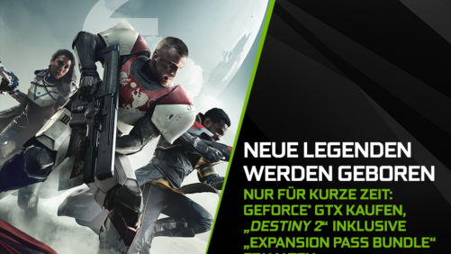Destiny 2 + Expansion Pass Bundle ab sofort GRATIS zu NVIDIA GeForce GTX 10-Serie-Grafikchips!
