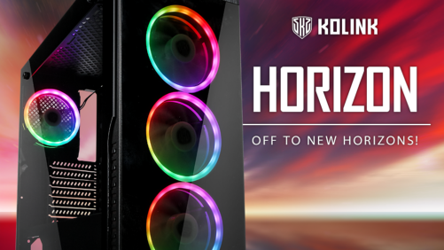 Kolink Horizon – Stylish Midi-Tower with Tempered Glass and RGB Lighting!