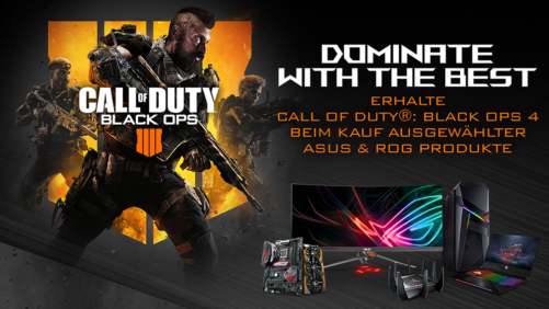 Call of Duty: Black Ops 4 GRATIS zu ausgewählten ASUS & ROG-Produkten bei Caseking!
