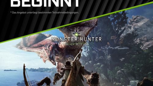 Monster Hunter: World für PC ab sofort GRATIS zu NVIDIA GeForce GTX 10-Serie-Grafikchips!
