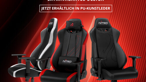 Der Gaming Stuhl Nitro Concepts S300 EX: Jetzt mit Kunstleder und verbessertem Design