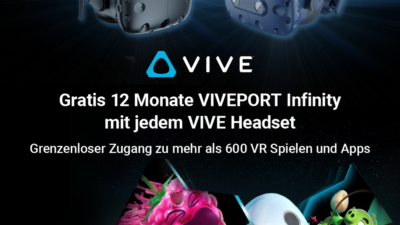 Nur für kurze Zeit: 12 Monate Viveport Infinity GRATIS zu jedem HTC Vive VR-Headset!