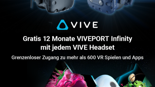 Nur für kurze Zeit: 12 Monate Viveport Infinity GRATIS zu jedem HTC Vive VR-Headset!