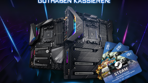 Gigabyte X570-Mainboards für Ryzen 3000 mit bis zu 30 Euro Steam-Guthaben!