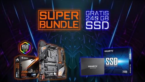 Super Bundles mit 240-GB-SSD GRATIS zu Gigabyte Aorus Z390-Mainboards!
