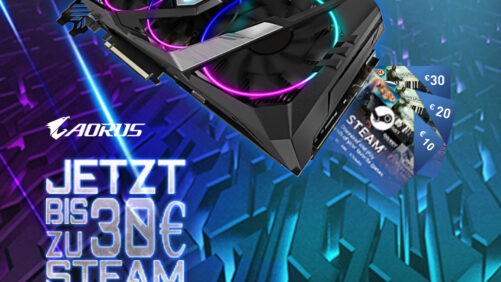 Gigabyte GeForce GTX/RTX SUPER-Grafikkarten jetzt mit bis zu 30€ Steam-Guthaben!