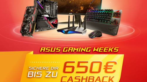ASUS Gaming Weeks 2020: Ausgewählte ASUS-Produkte jetzt mit bis zu 650€ Cashback!