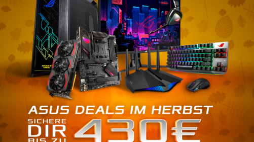 ASUS Deals im Herbst 2020: Ausgewählte ASUS-Produkte jetzt mit bis zu 430€ Cashback!