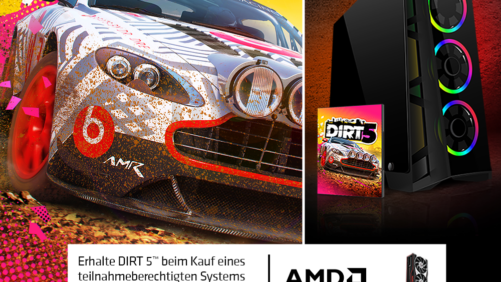 DIRT 5 jetzt zu Komplettsystemen mit AMD Ryzen-CPU & AMD Radeon RX-GPU dazu erhalten!