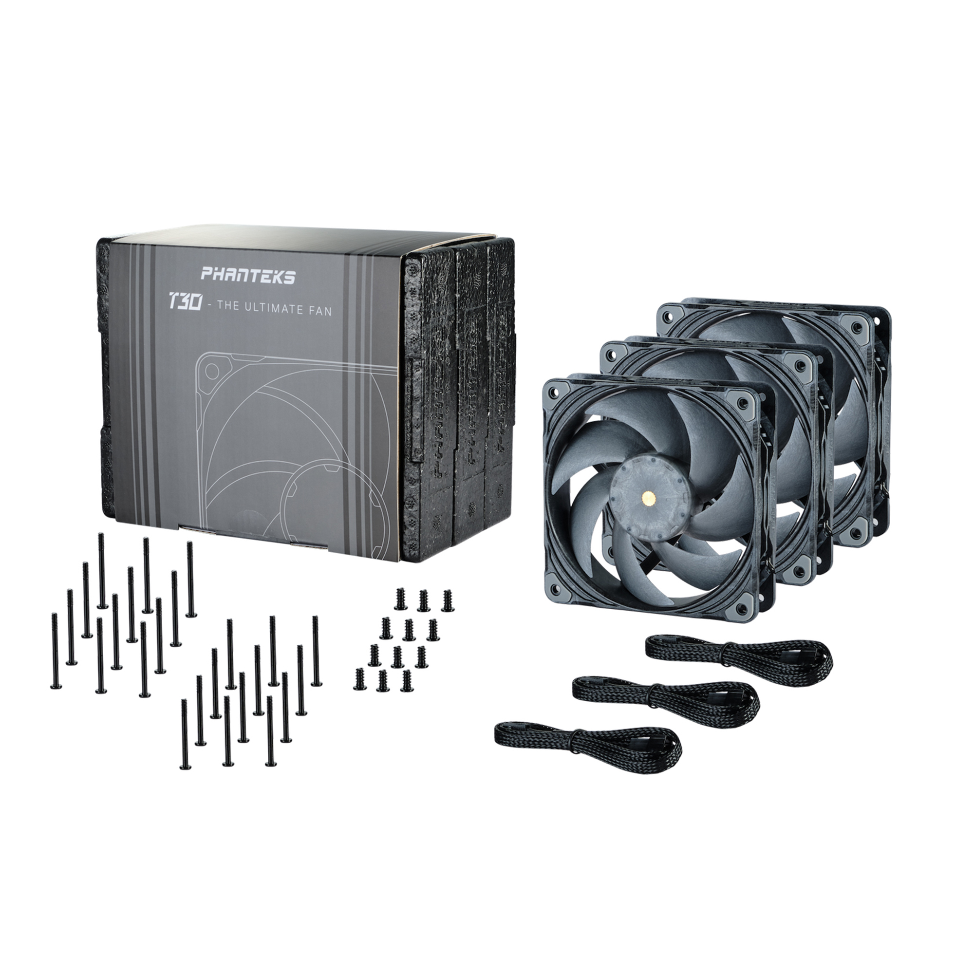 PHANTEKS T30-120 3er-Pack Lieferumfang