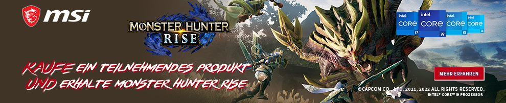 Monster Hunter Rise jetzt zu ausgewählten MSI Z690-Motherboards!