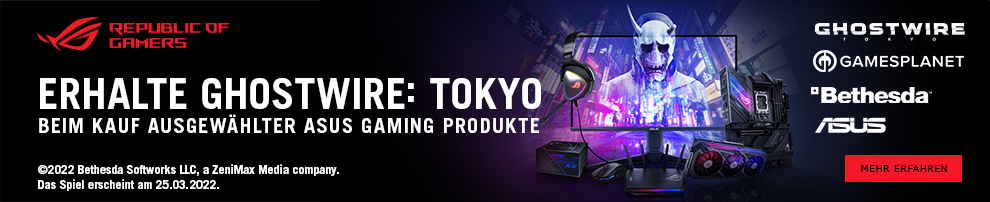 Ghostwire: Tokyo jetzt zu ausgewählten ASUS Gaming-Produkten dazu erhalten!