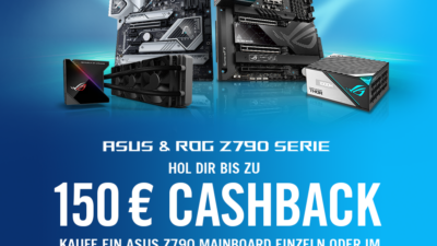 ASUS Z790-Mainboards einzeln und zusammen mit Netzteil oder AiO-Wasserkühler mit bis zu 150 Euro Cashback!