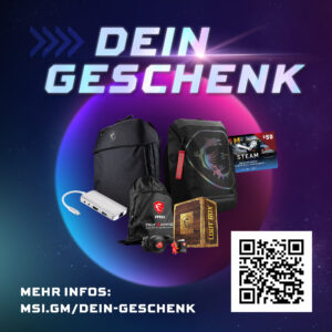 MSI Gaming-Notebooks jetzt mit Gratis-Rucksack oder 50 USD Steam-Guthaben!