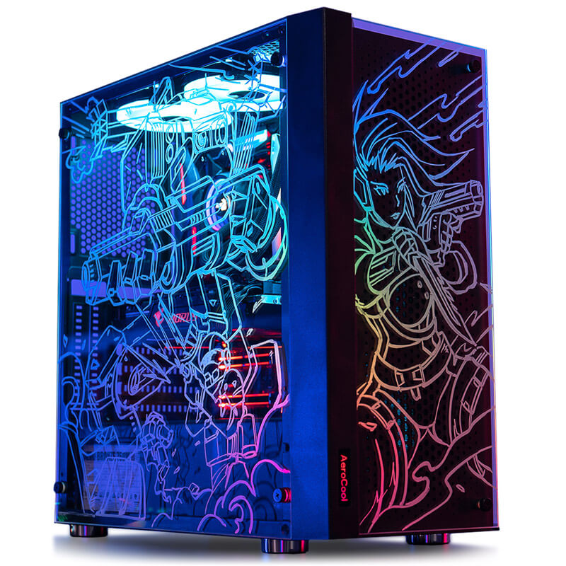 Dynamische Ansicht mit Bemaldung - Aerocool Skribble Midi-Tower