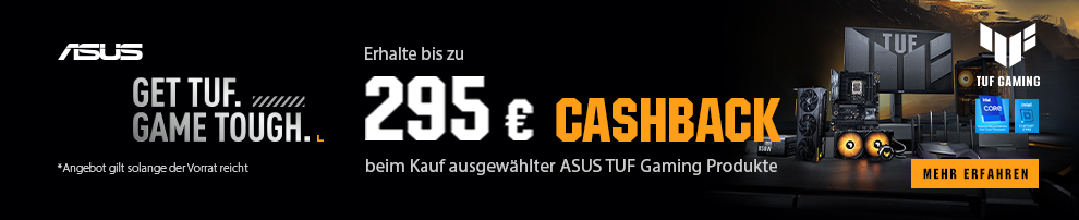 Erhalte jetzt Cashback beim Kauf ausgewählter ASUS TUF Gaming-Produkte!