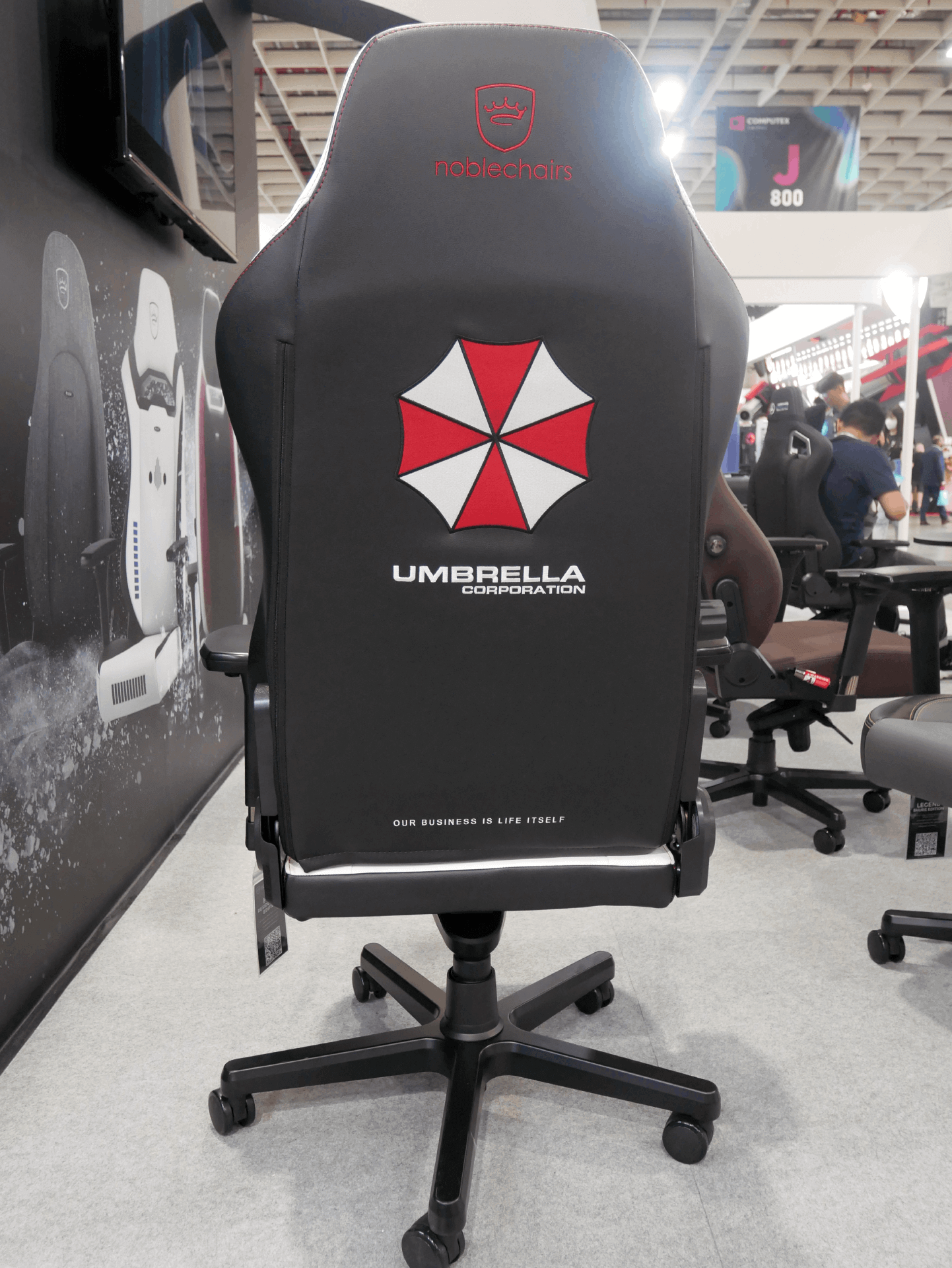 noblechairs Gaming-Stuhl Umbrella Corporation Edition - Rückansicht