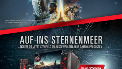 Starfield jetzt zu ausgewählten ASUS Gaming-Produkten dazu erhalten!
