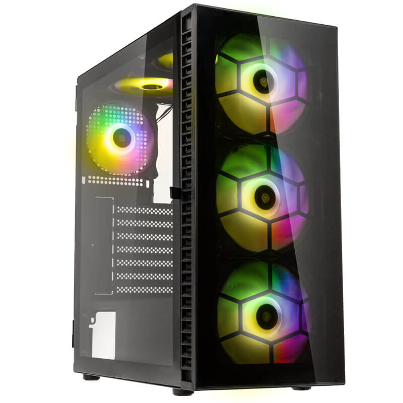 Kolink Observatory HF Glass ARGB Midi-Tower - Schwarz