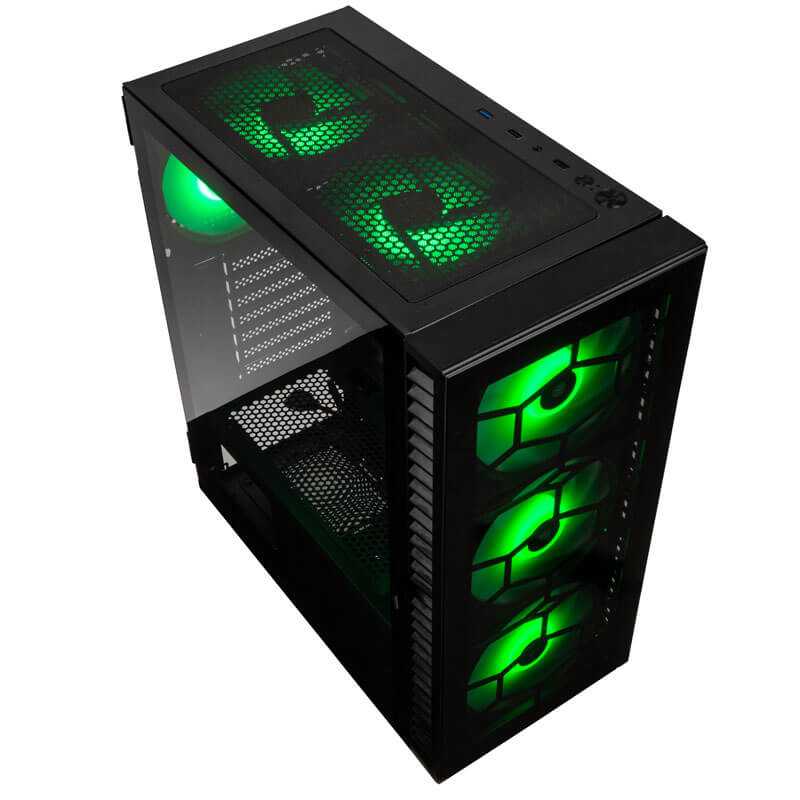Kolink Observatory HF Glass ARGB Midi-Tower - Schwarz