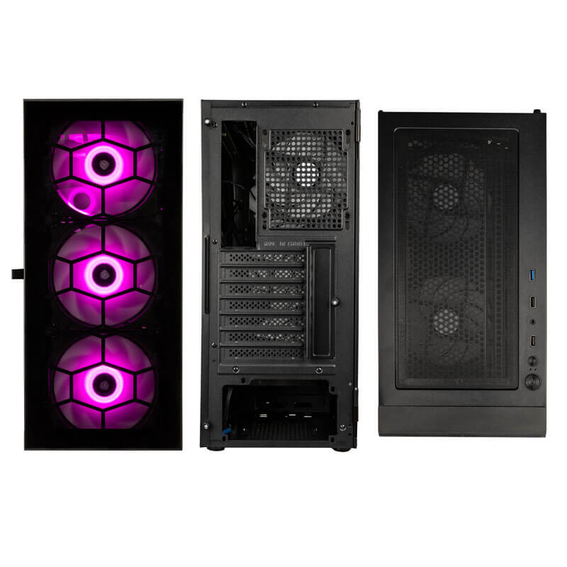 Kolink Observatory HF Glass ARGB Midi-Tower - Schwarz