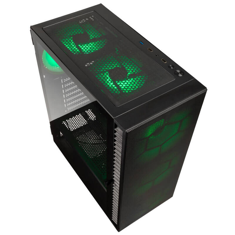 Kolink Observatory HF Mesh Midi-Tower - Schwarz
