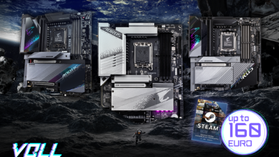Ausgewählte Gigabyte- / Aorus-Motherboards jetzt mit bis zu 160 Euro Steam-Guthaben!