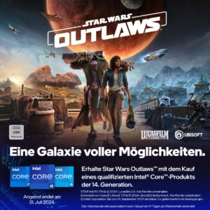 Star Wars Outlaws jetzt zu Intel 14th Gen (Raptor Lake) Core i5/i7/i9 CPUs dazu erhalten!
