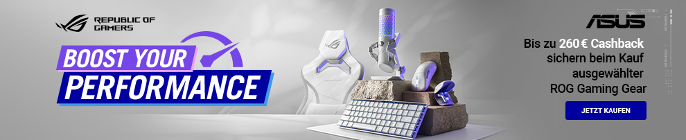Ausgewählte ASUS ROG Gaming Gear-Produkte jetzt mit bis zu 260 Euro Cashback!