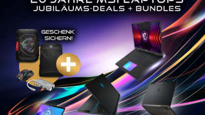 20 Jahre MSI-Laptops: Jetzt Geschenkbundle zum MSI Gaming-Notebook sichern!