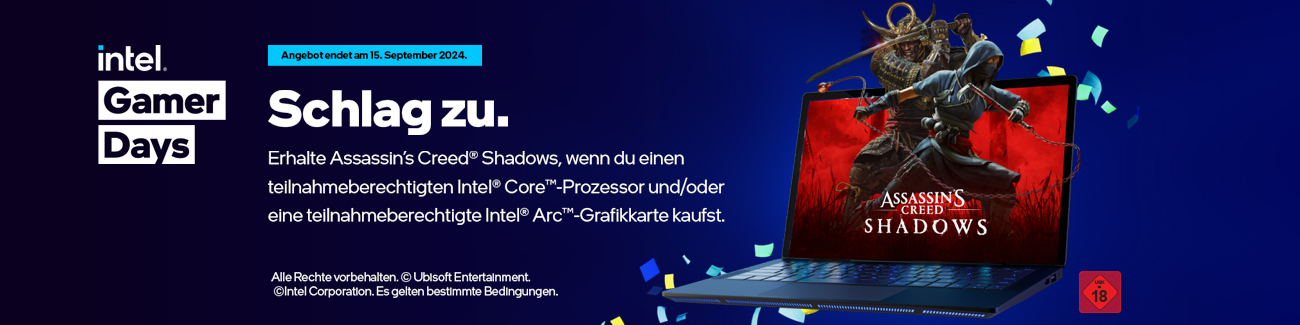 Assassin's Creed Shadows jetzt zu Intel 13th & 14th Gen CPUs (Raptor Lake) und Intel Arc Grafikkarten dazu erhalten!