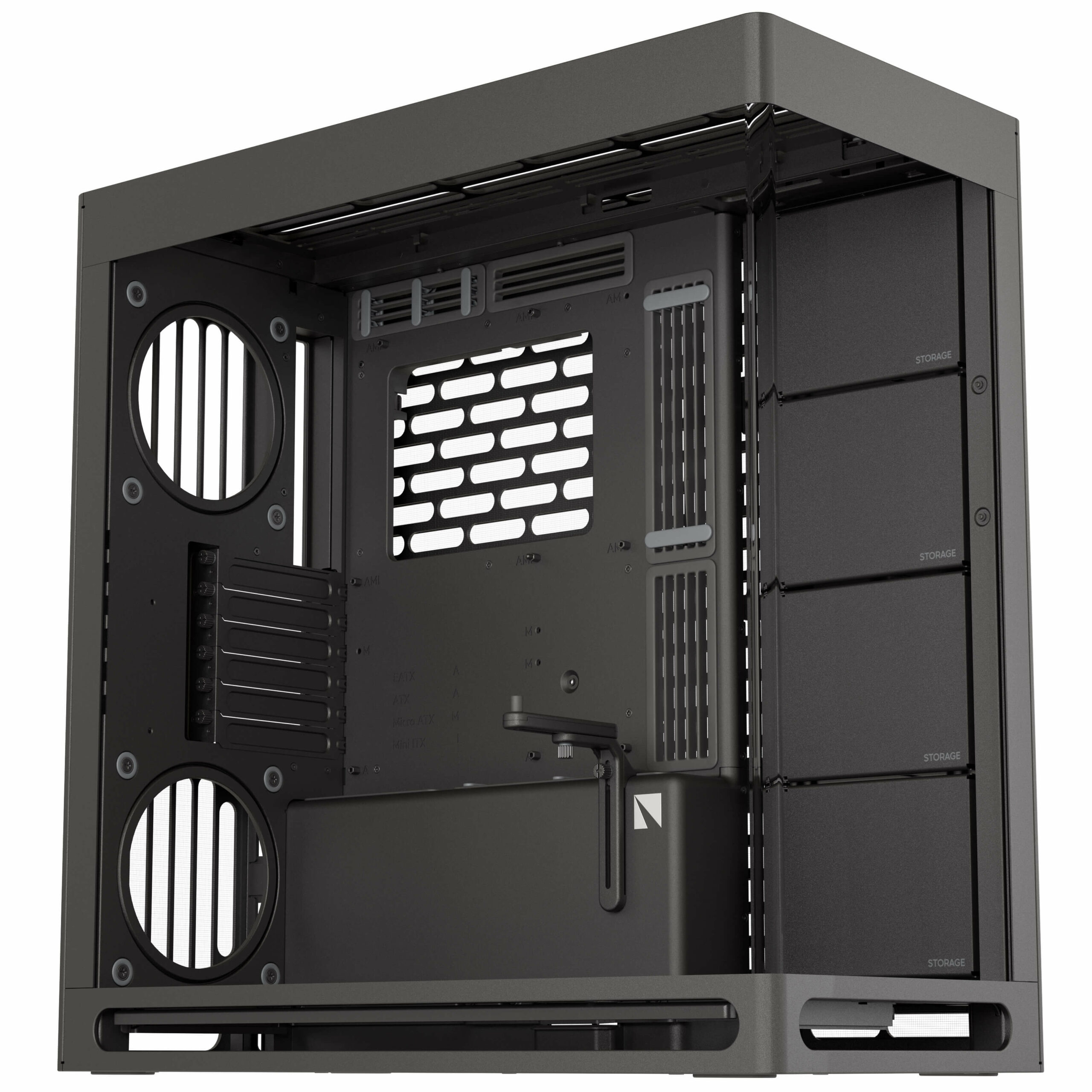 Schwarzes HAVN HS 420 Midi-Tower PC-Gehäuse mit elegantem Design