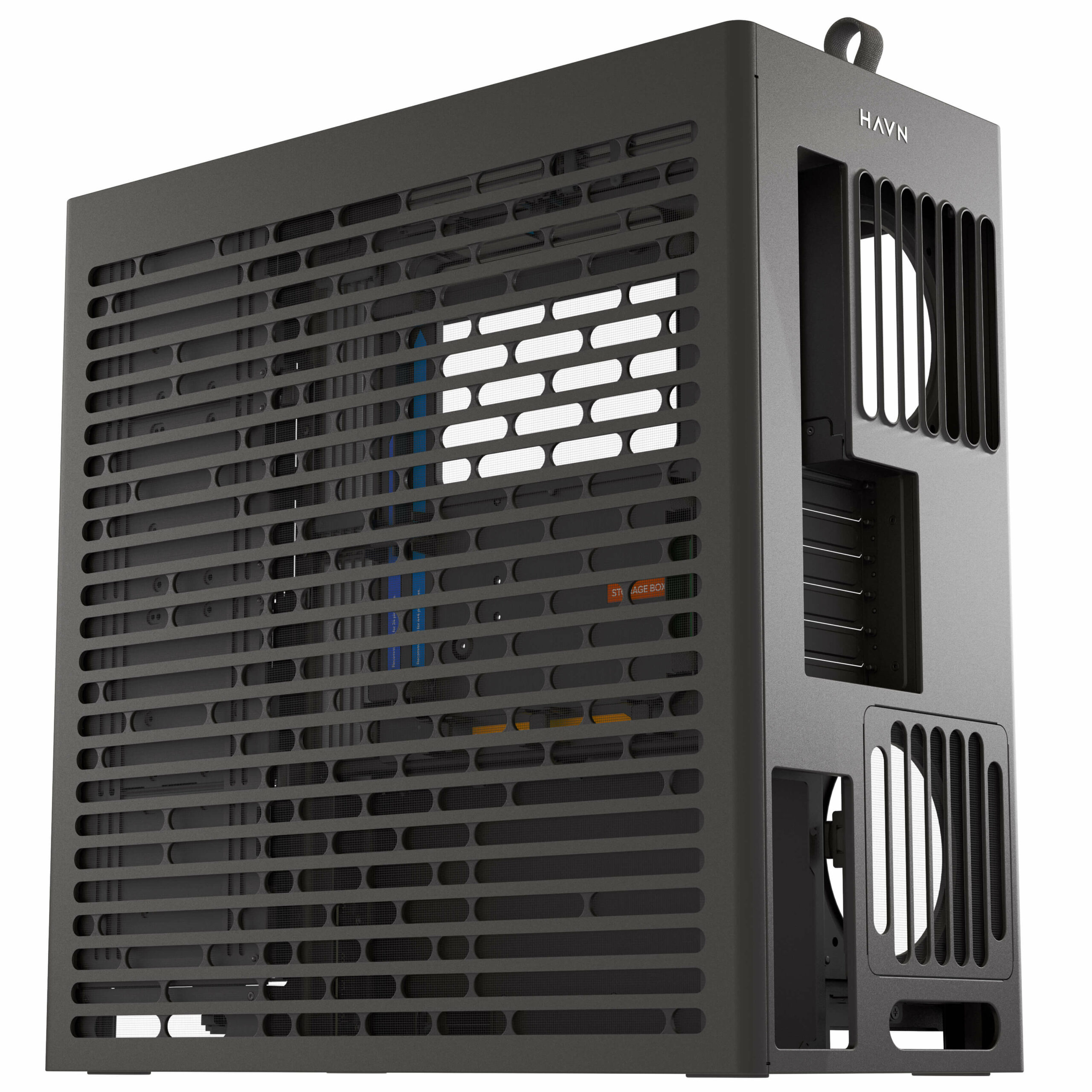 Schwarzes HAVN HS 420 Midi-Tower PC-Gehäuse mit elegantem Design