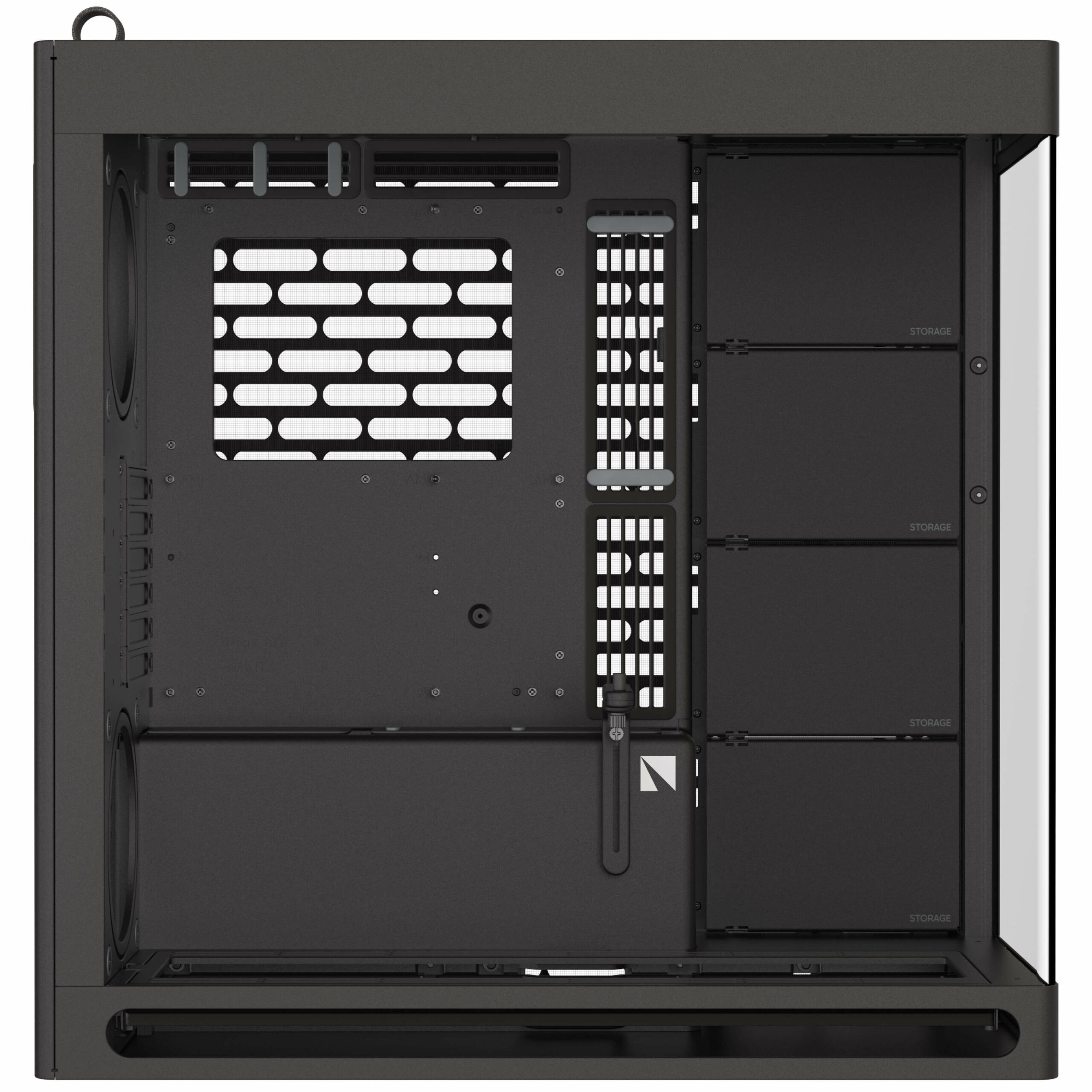 Schwarzes HAVN HS 420 Midi-Tower PC-Gehäuse mit elegantem Design