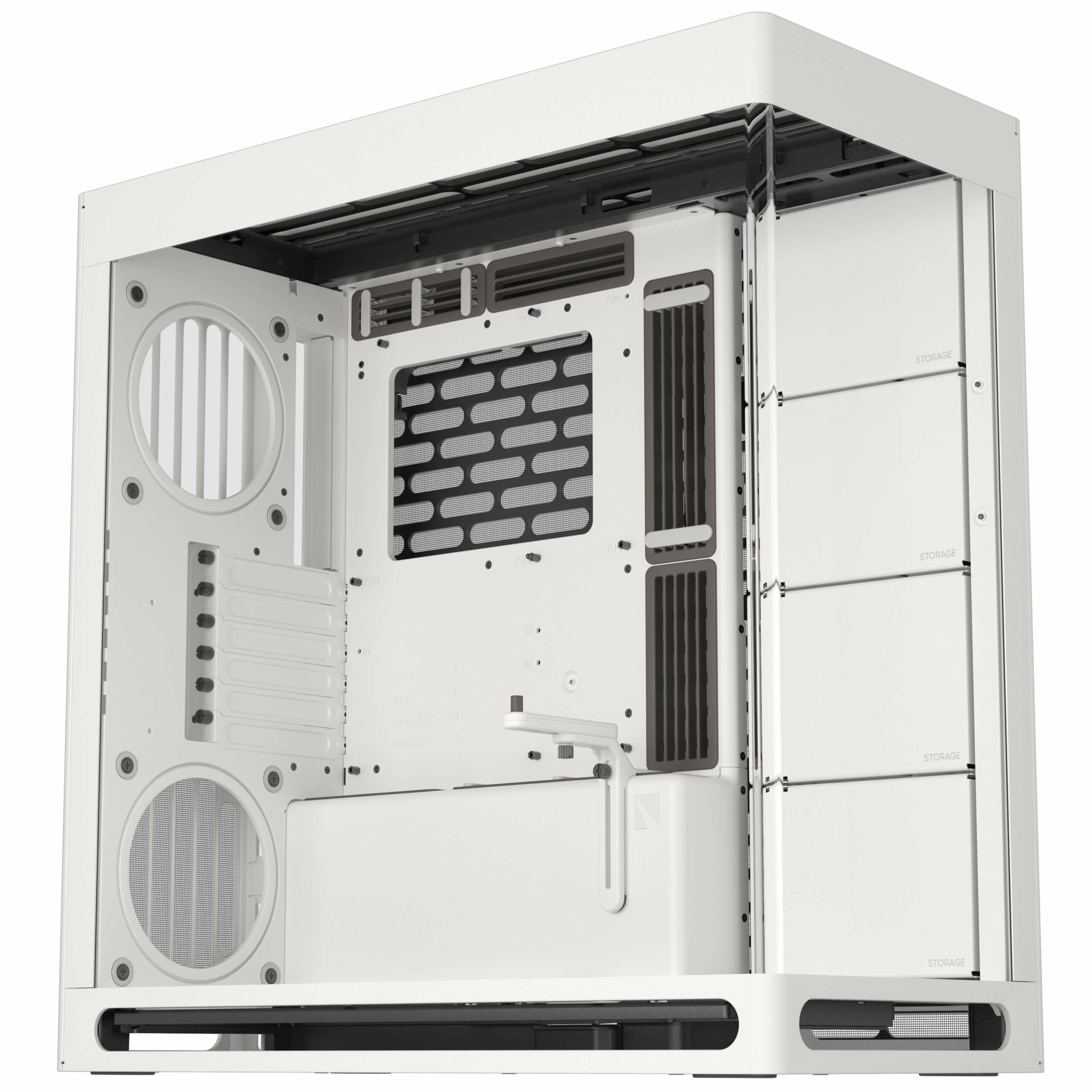 Weißes HAVN HS 420 Midi-Tower PC-Gehäuse mit minimalistischem Design