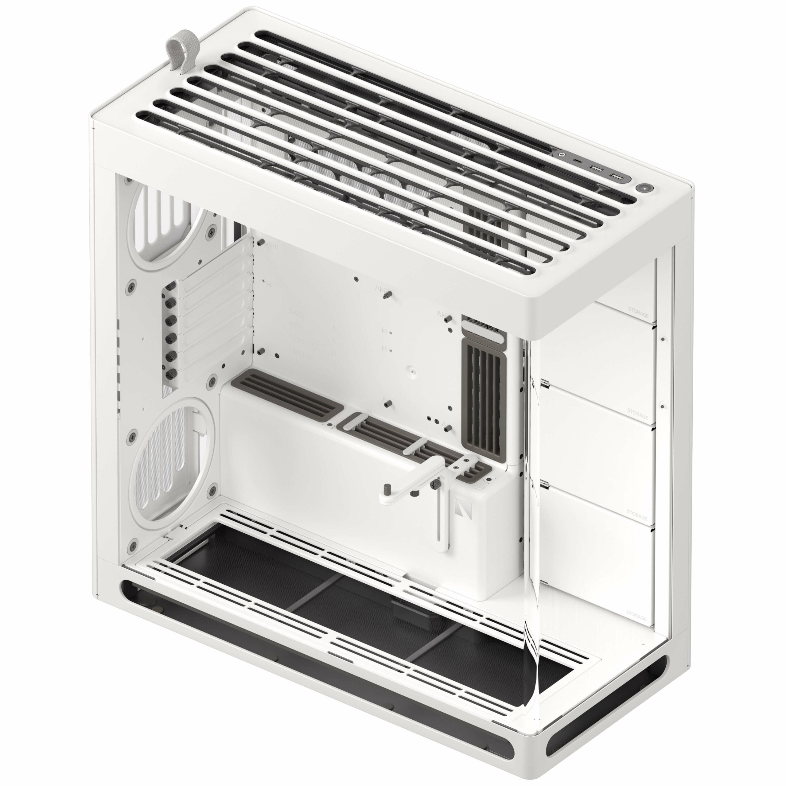 Weißes HAVN HS 420 Midi-Tower PC-Gehäuse mit minimalistischem Design