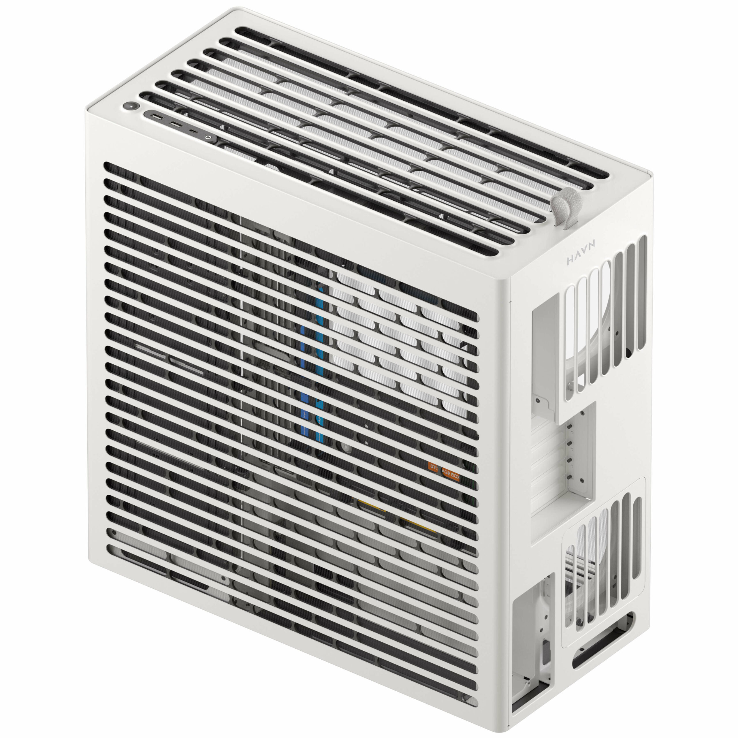 Weißes HAVN HS 420 Midi-Tower PC-Gehäuse mit minimalistischem Design