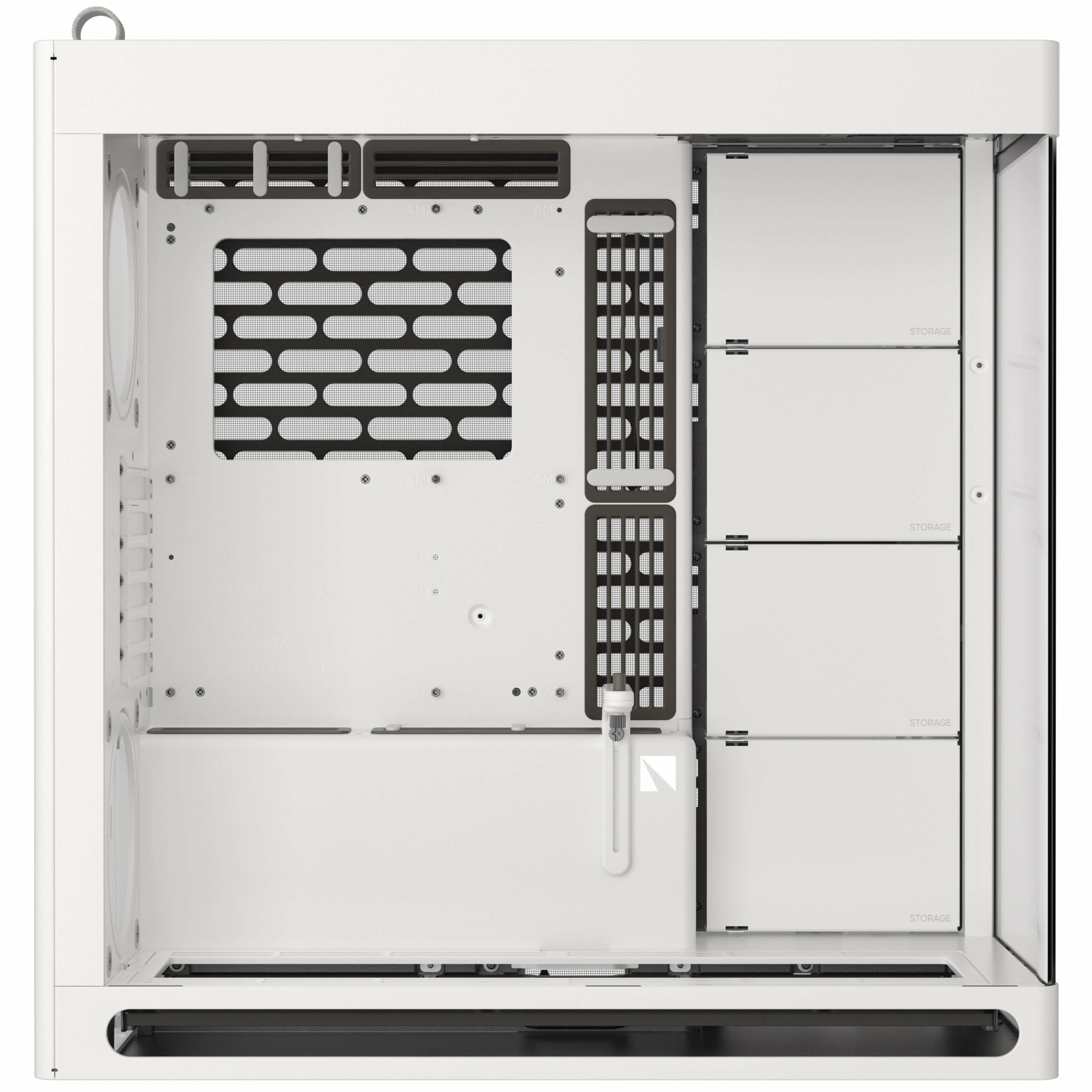Weißes HAVN HS 420 Midi-Tower PC-Gehäuse mit minimalistischem Design