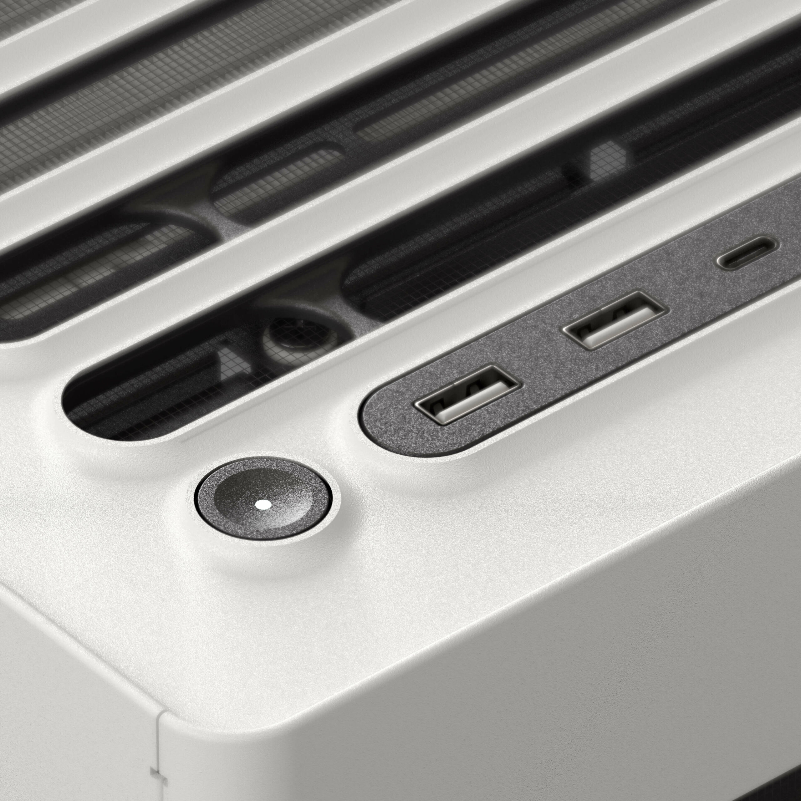 Weißes HAVN HS 420 Midi-Tower PC-Gehäuse mit minimalistischem Design