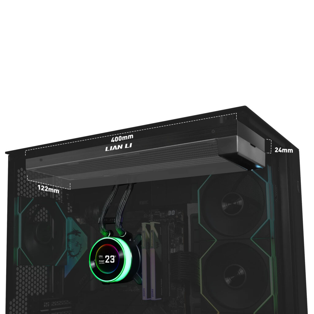 Lian Li HYDROSHIFT II LCD-C 360N Fanless im Gehäuse verbaut