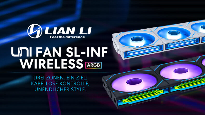 Lian Li UNI FAN SL-INF Wireless Lüfter mit Slogan