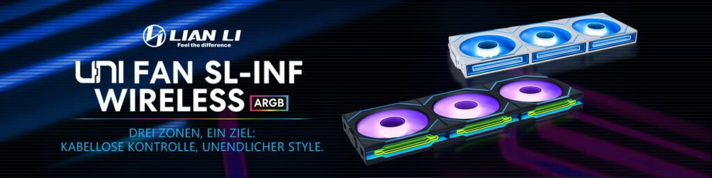 LIan Li UNI FAN SL-INF Wireless 120 mm Lüfter mit Slogans 