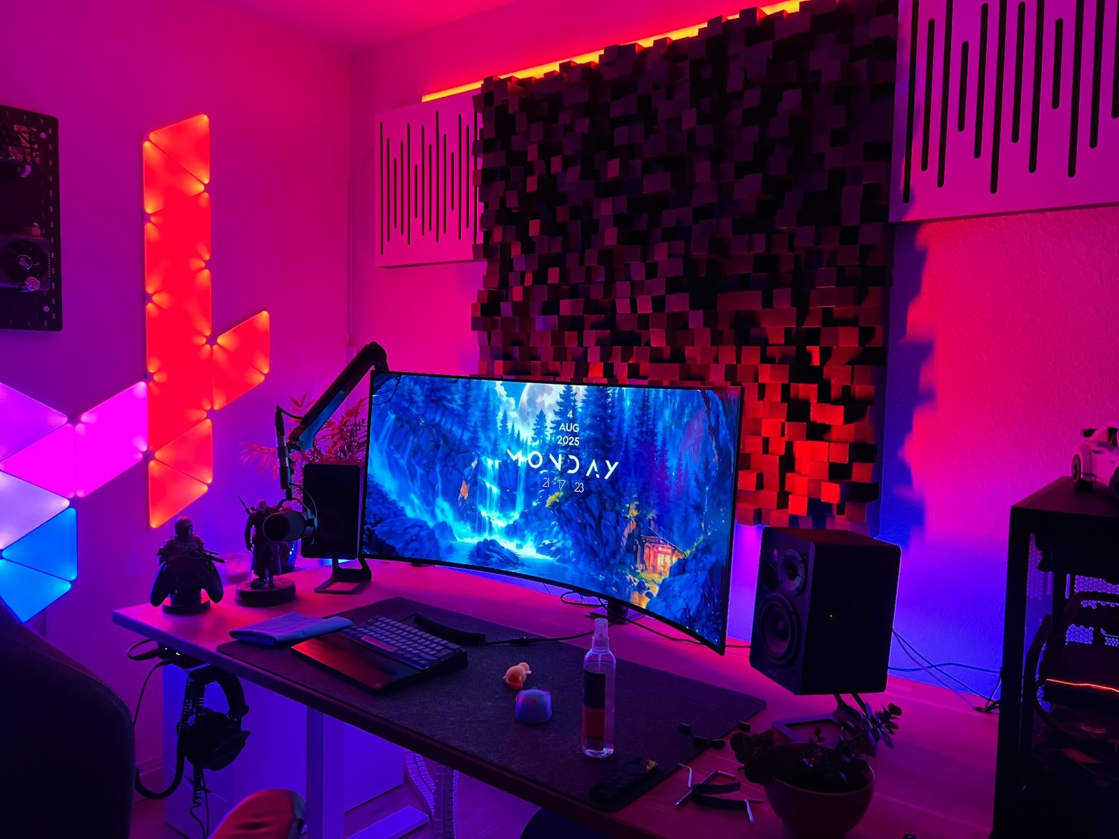 Gaming Setup mi OLED Mobitor aus der Ferne