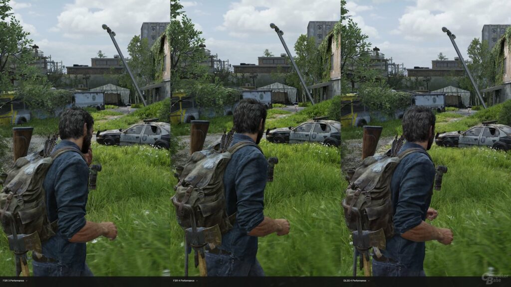 AMD FSR 3 vs FSR 4 vs DLSS 4 in The Last Of Us