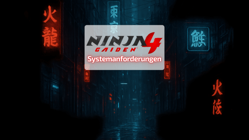 Blog Ninja Gaiden 4 Systemanforderungen Beitragsbild - Logo mit dunkler und roter schrift auf weißem Hintergrund