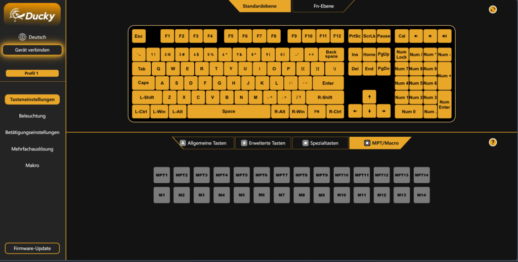 Ducky Software Makro Ansicht