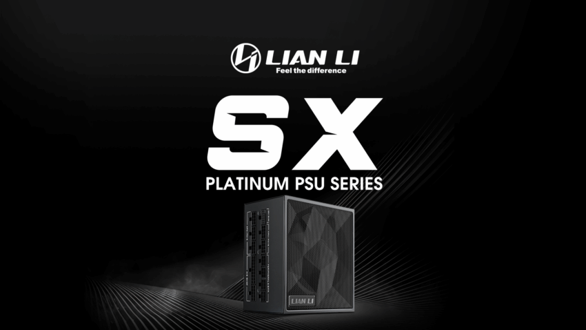 Lian Li SX Platinum Netzteil von vorne mit großer Schrift darüber