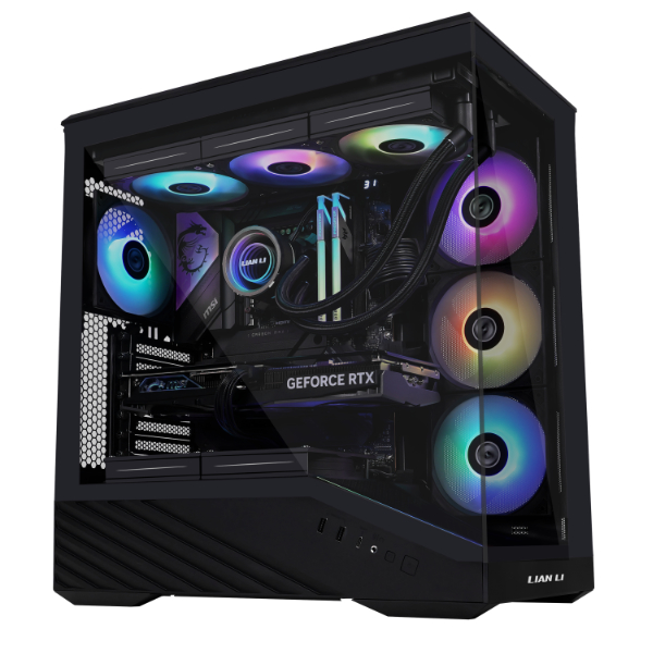 Lian Li VECTOR V100 MINI Gehäuse mit Komponenten seitlich