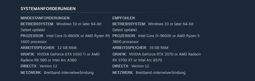 Steam Systemanforderungen von ARC Raiders